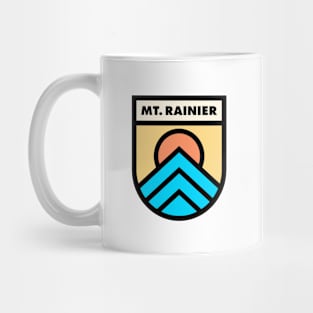 Mt. Rainier Retro Badge Mug